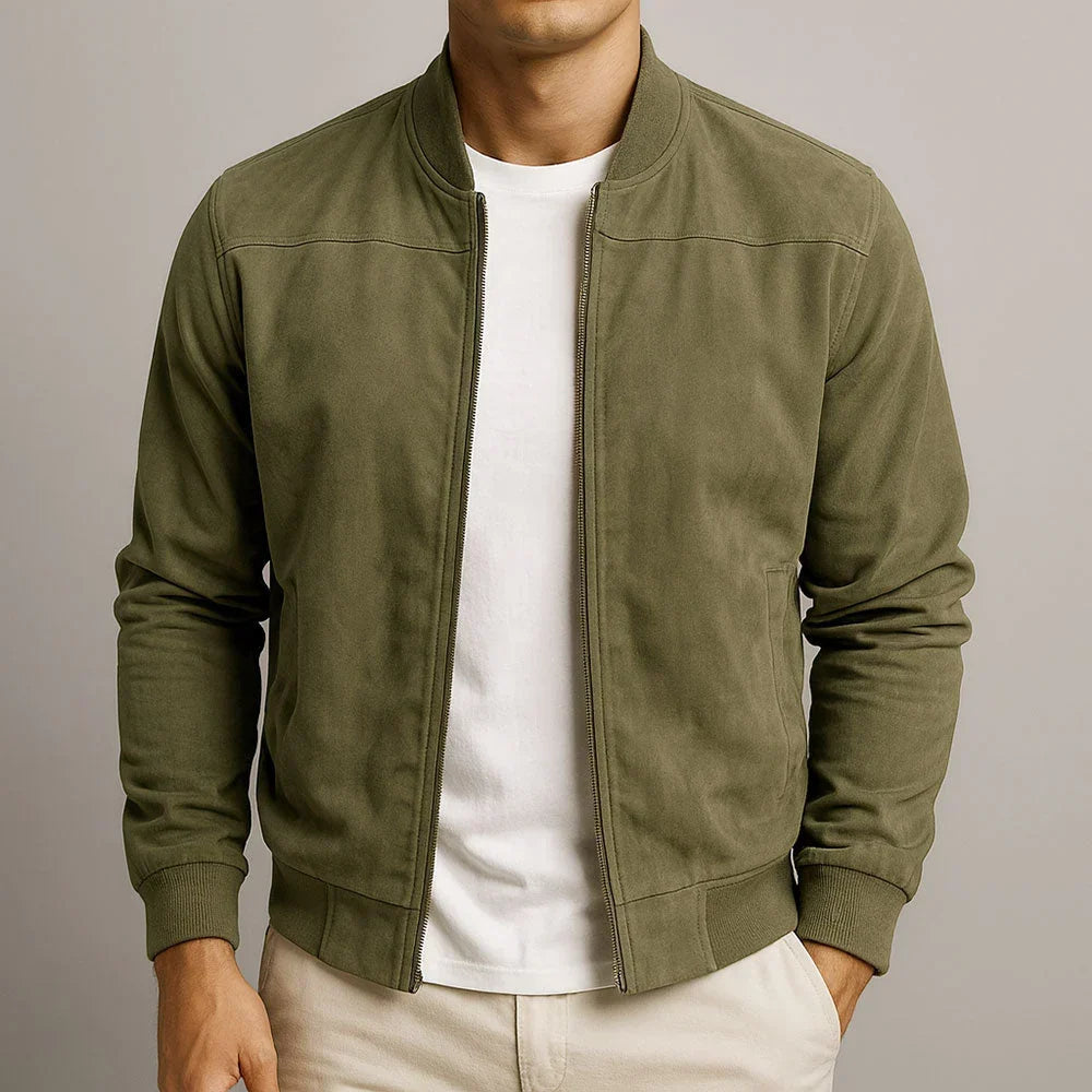 Riviera — Suede Bomber Jacket