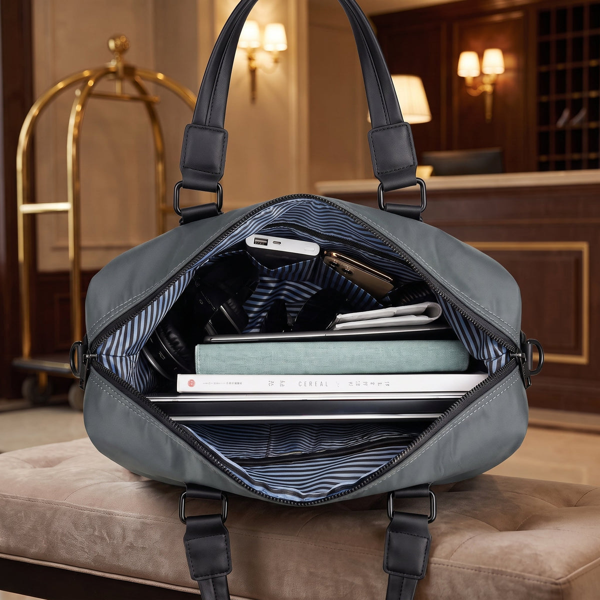 DUAL HANDLE TOTE BAG