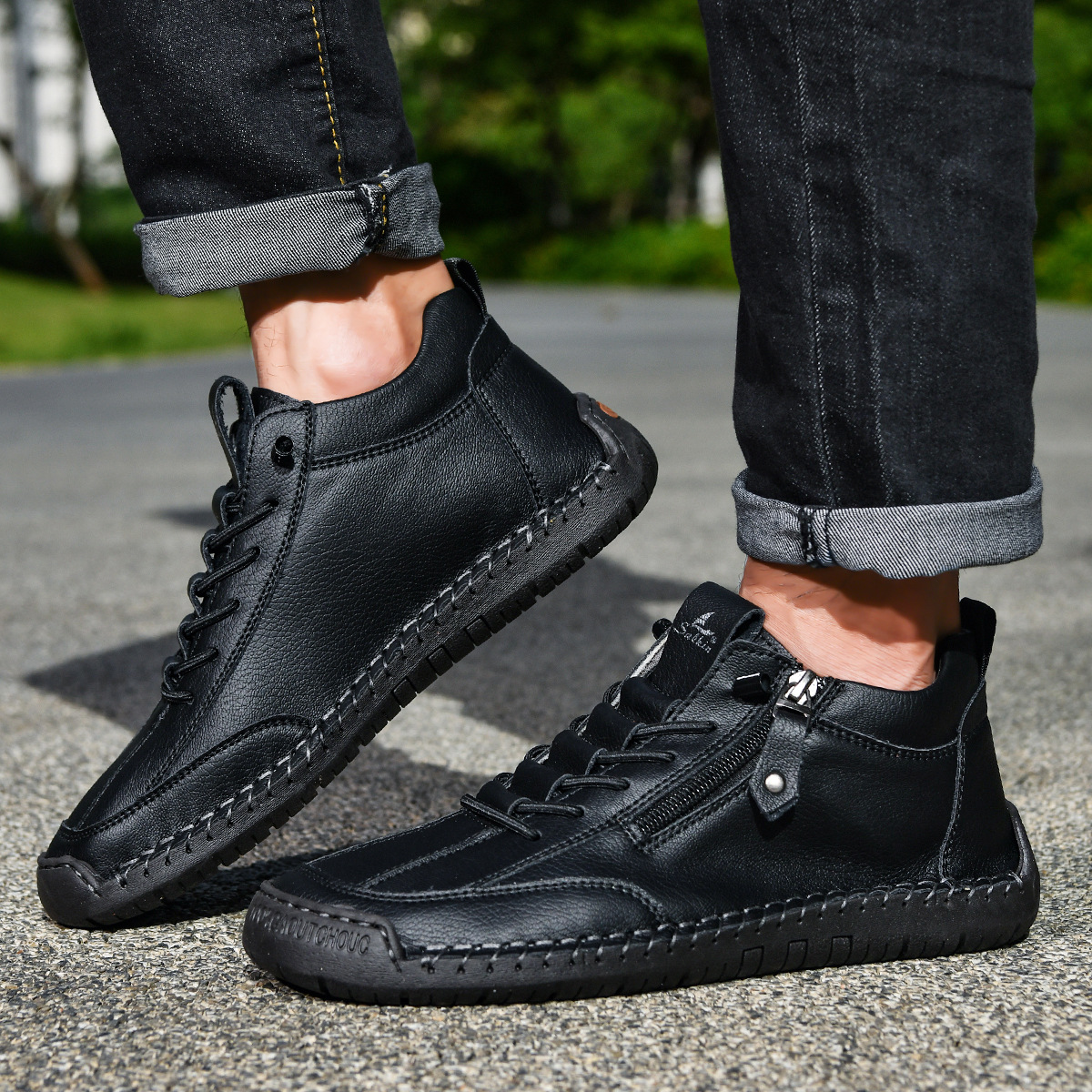 Christian | Men's Nubuck Shoes With Zip