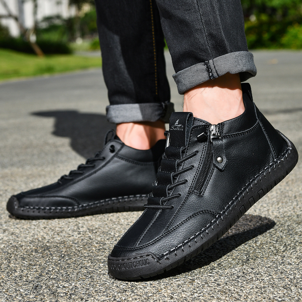 Christian | Men's Nubuck Shoes With Zip