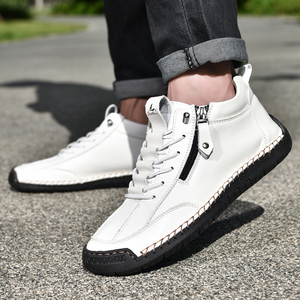 Christian | Men's Nubuck Shoes With Zip