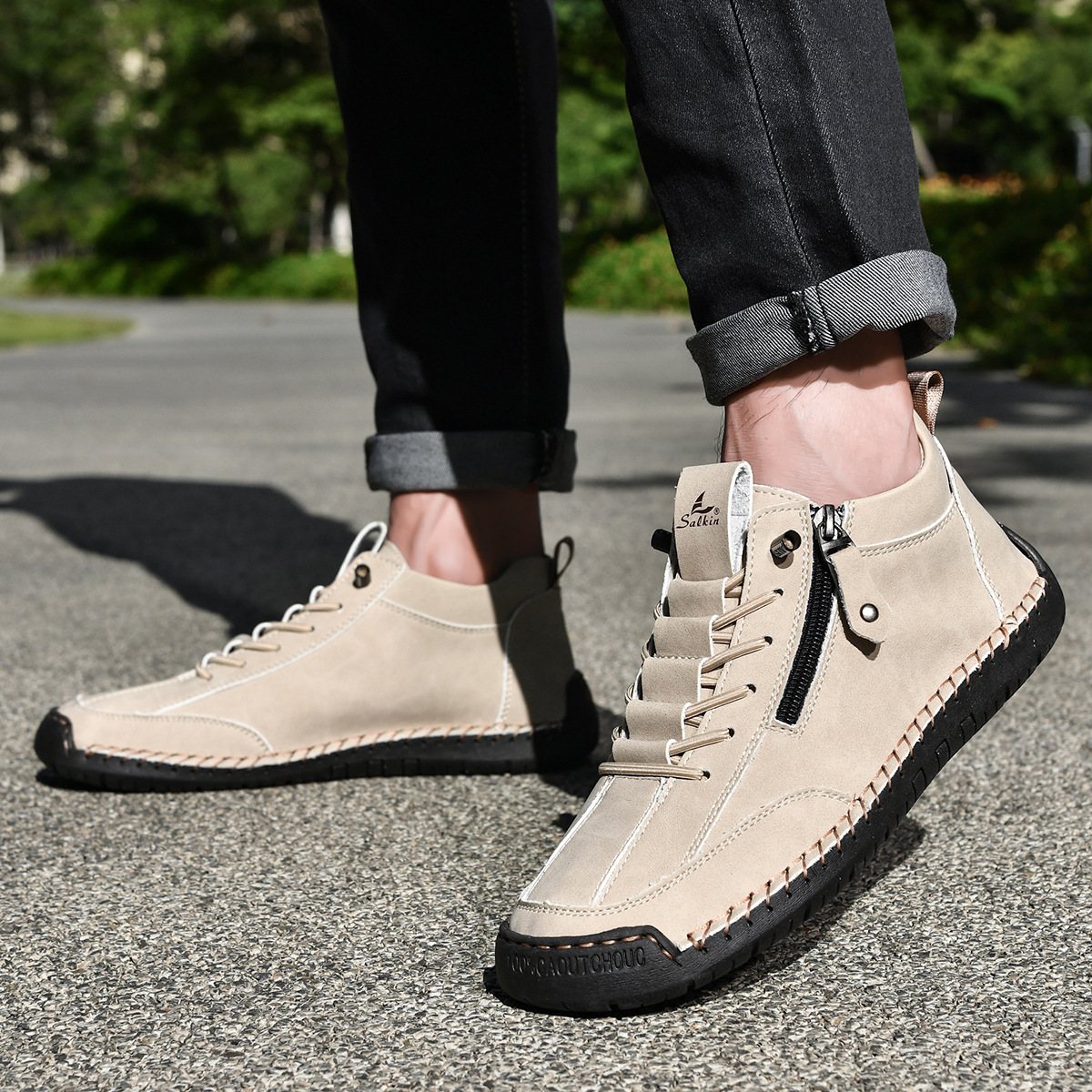 Christian | Men's Nubuck Shoes With Zip