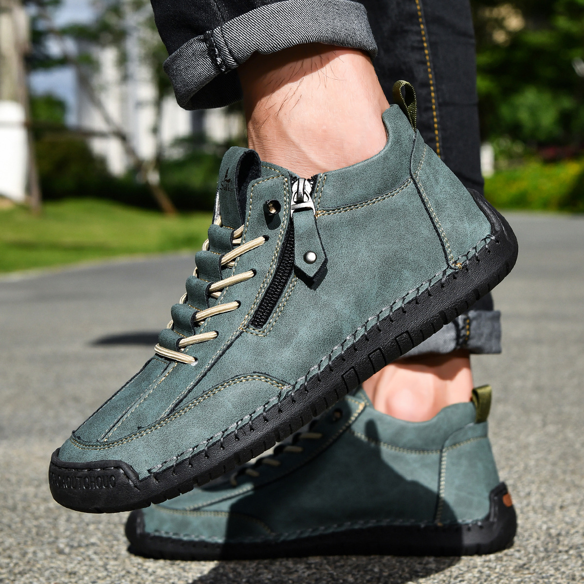 Christian | Men's Nubuck Shoes With Zip