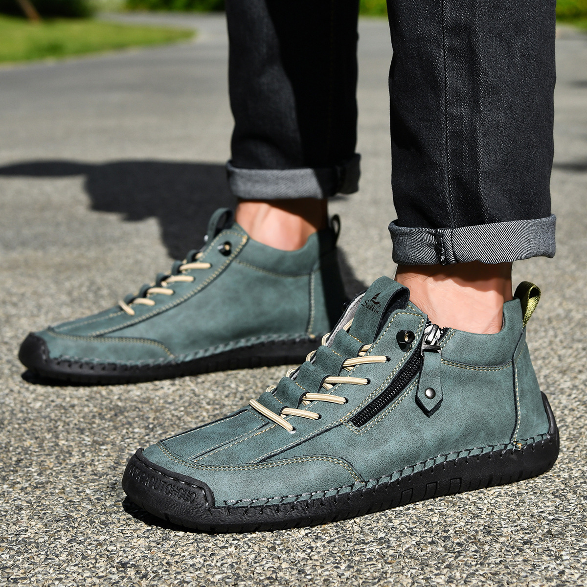 Christian | Men's Nubuck Shoes With Zip