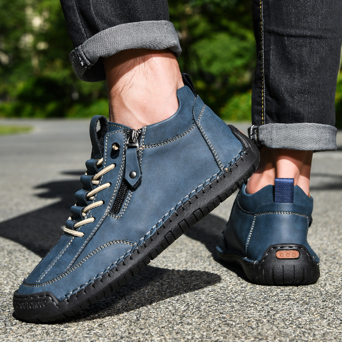 Christian | Men's Nubuck Shoes With Zip
