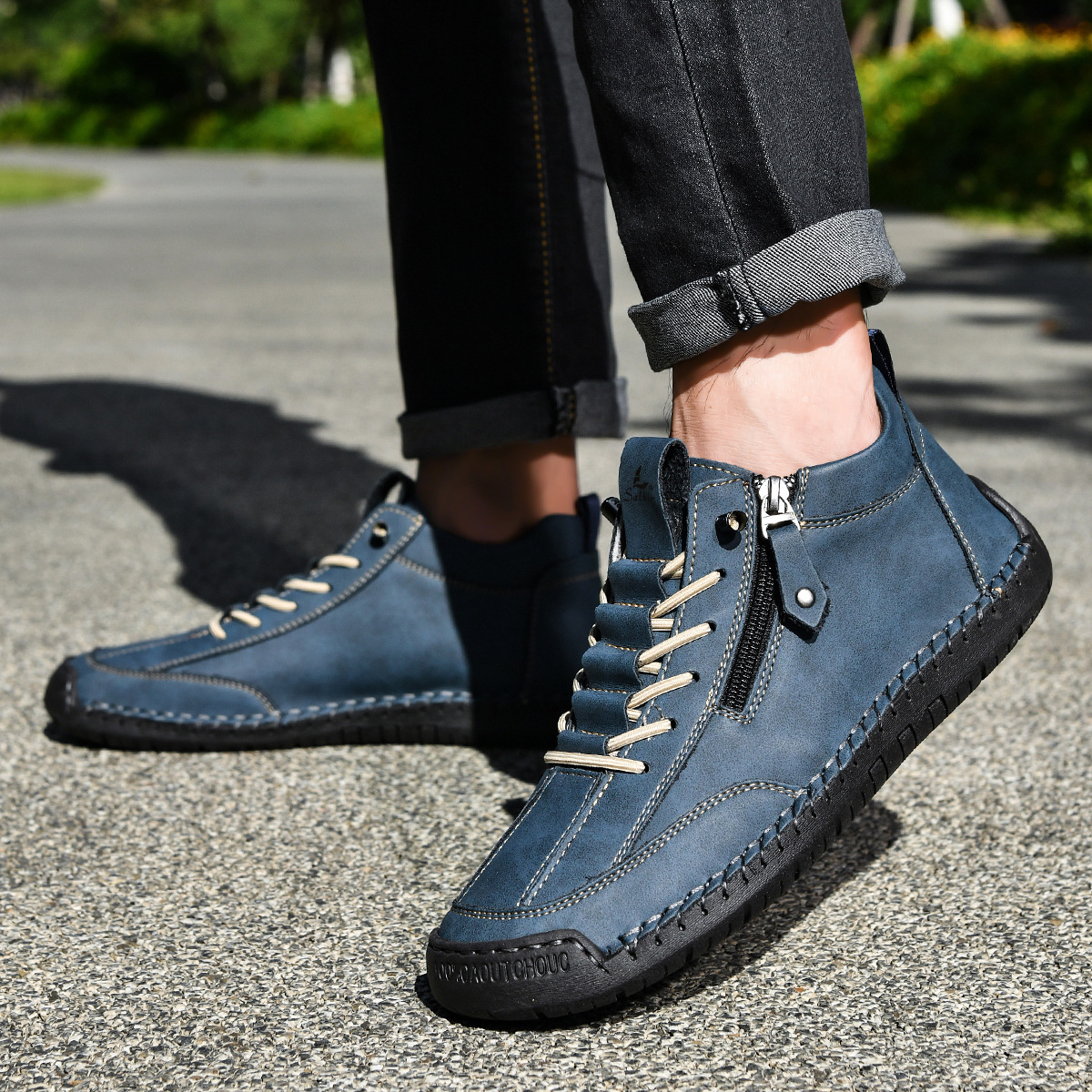 Christian | Men's Nubuck Shoes With Zip