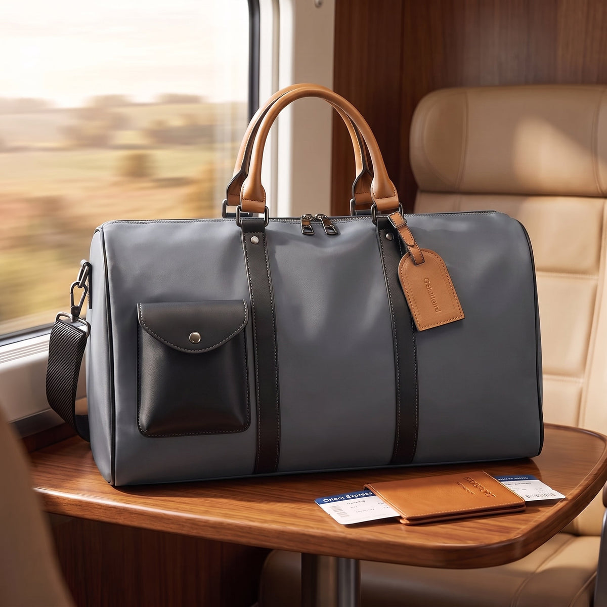 LEATHER DUFFEL BAG