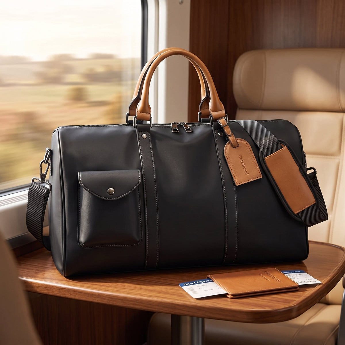 LEATHER DUFFEL BAG