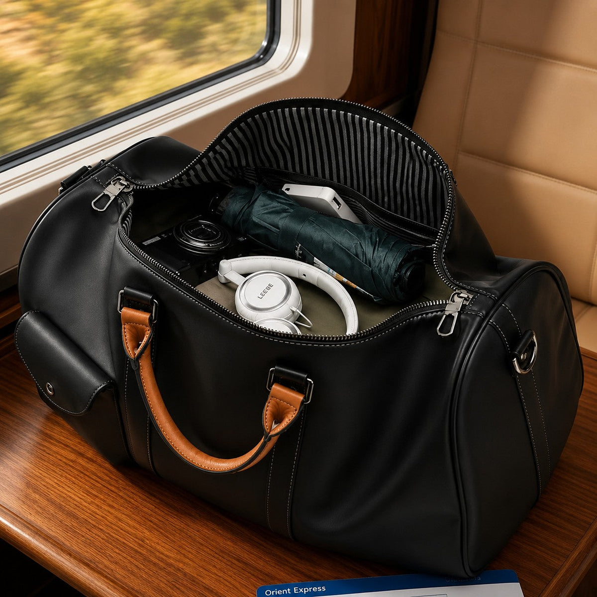 LEATHER DUFFEL BAG
