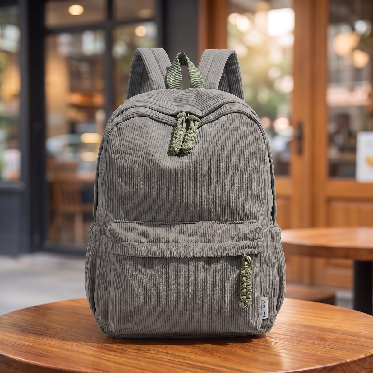 NEUTRAL CORDUROY BACKPACK