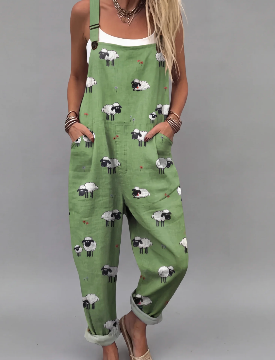 Comfortable Printed Dungarees