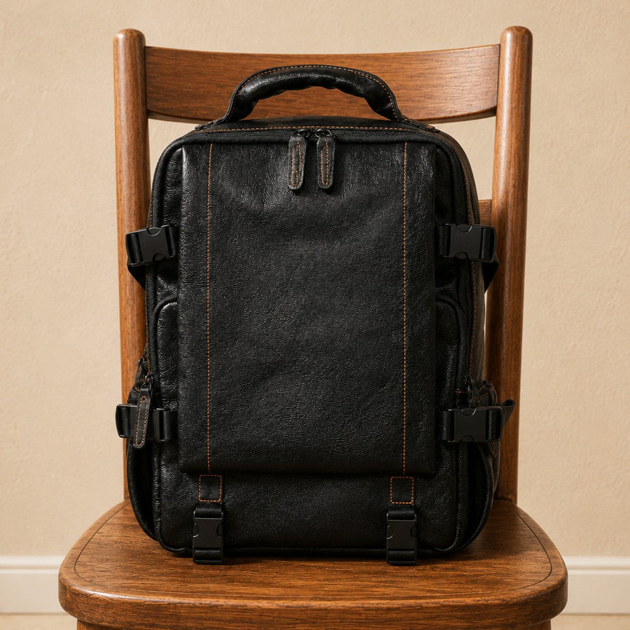 TOP-GRAIN LEATHER BACKPACK