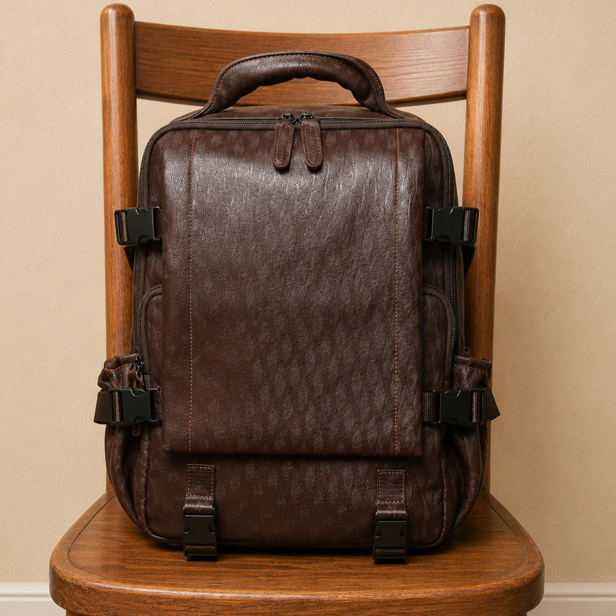 TOP-GRAIN LEATHER BACKPACK