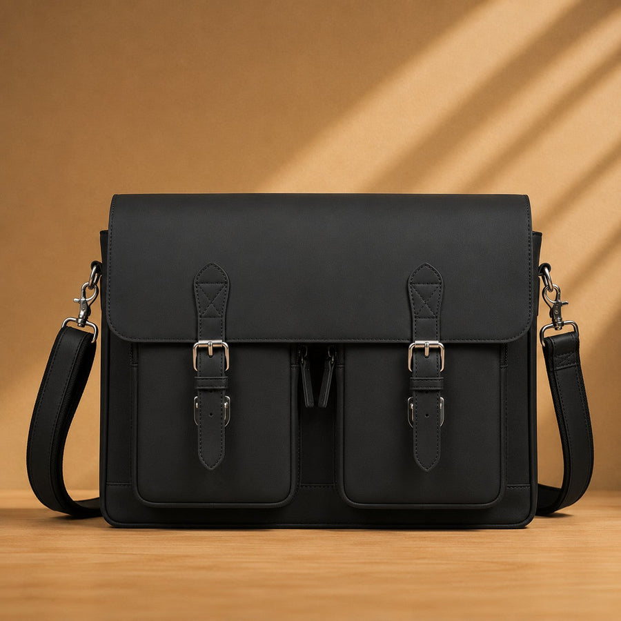VINTAGE COWHIDE LEATHER BRIEFCASE