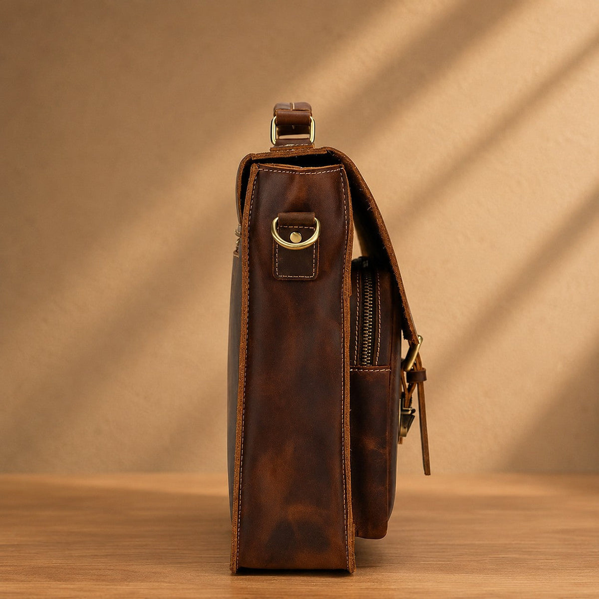 VINTAGE COWHIDE LEATHER BRIEFCASE