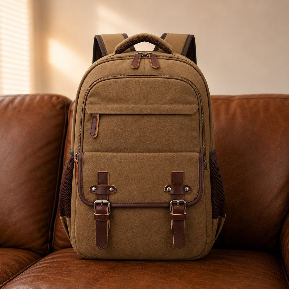 WASHED BUCKLE BACKPACK